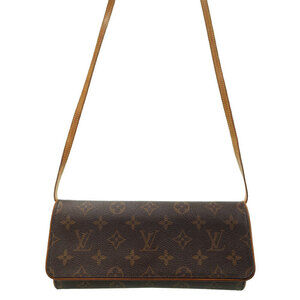 Louis Vuitton Monogram Leather Brown Pochette Twin Shoulder Bag